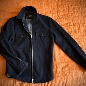 Rag & Bone: Black Wool Shirt Jacket (4 pockets)
